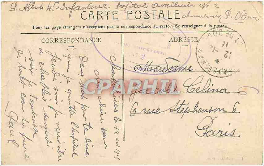 Vue générale de ROYAT-LES-BAINS — (Puy-de-Dôme) — Éditeur: Brunello - Paris, n° 574 — Rückseite