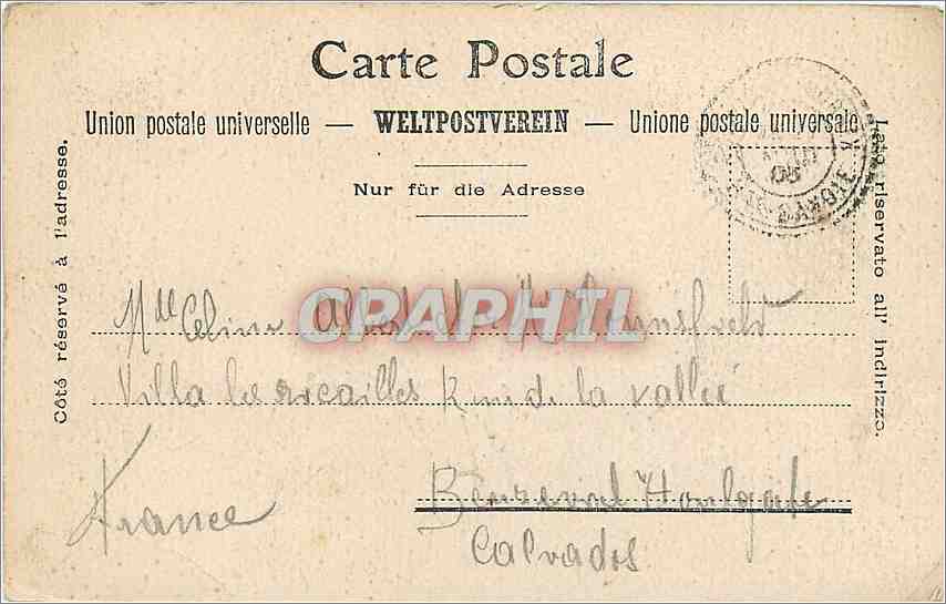 Chaîne du Mont-Blanc — Vue prise du Salève — Buffet-Restaurant de la Gare — Charnaux Frères & C°, Genève — Verso