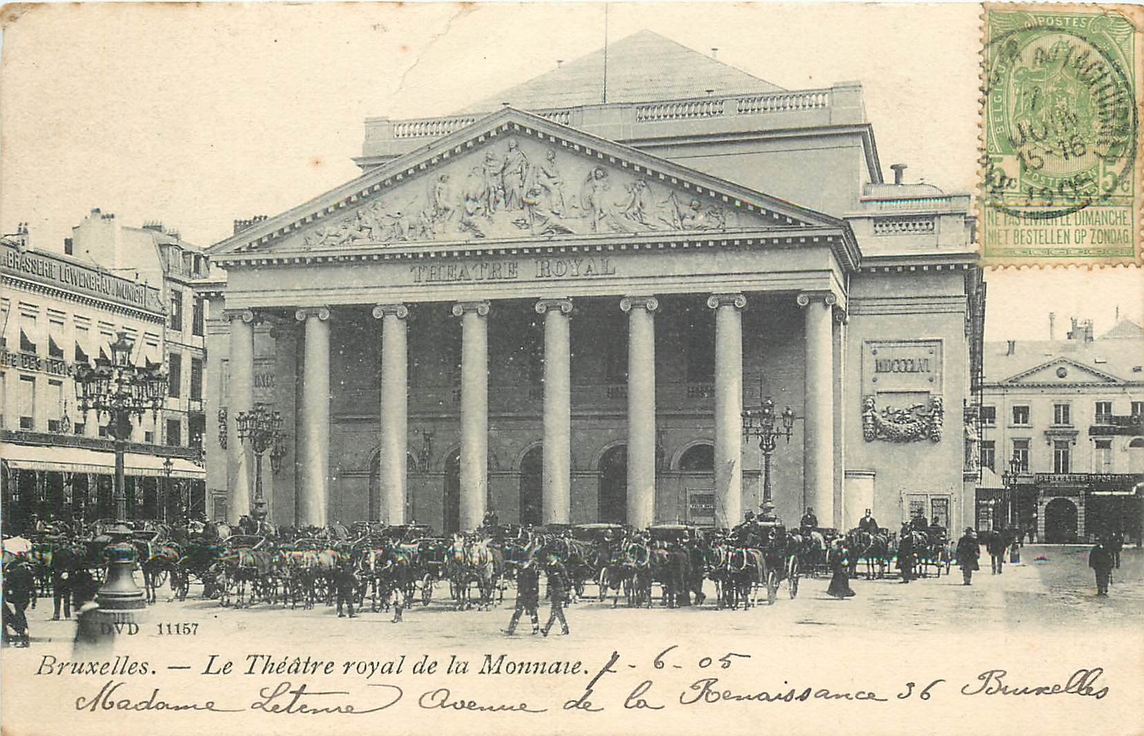 CPA Bruxelles le theatre royal de la Monnaie 
