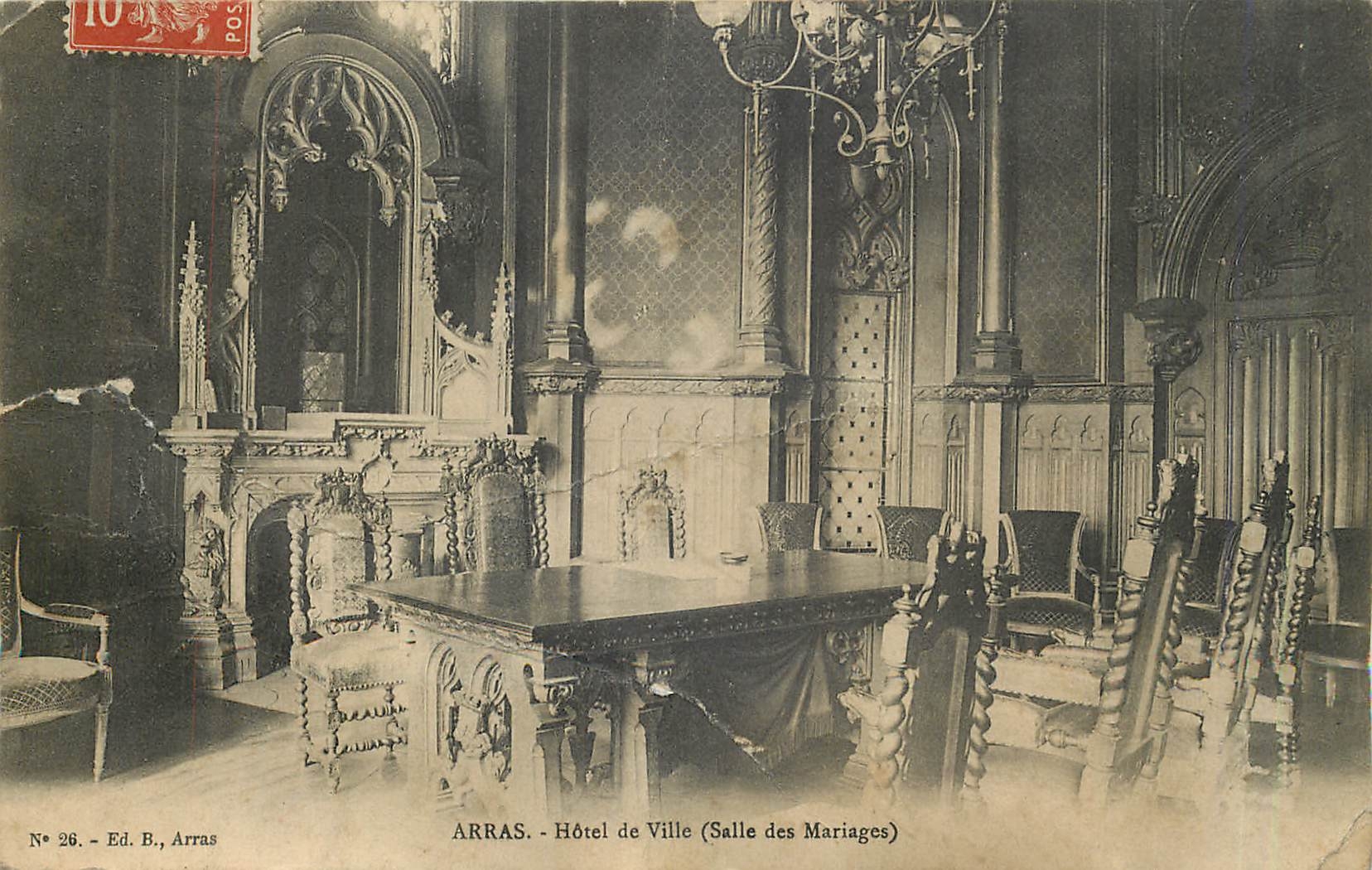 Arras - Hôtel de Ville (Salle des Mariages) — Ed. B., Arras, n° 26