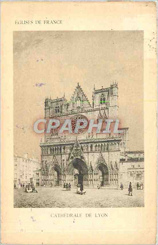 CPA Eglise de France cathedrale de Lyon 