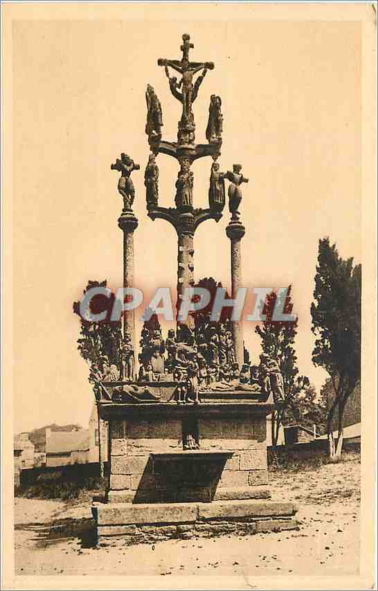 CPA Saint Thegonnec Finistere le calvaire cote nord 