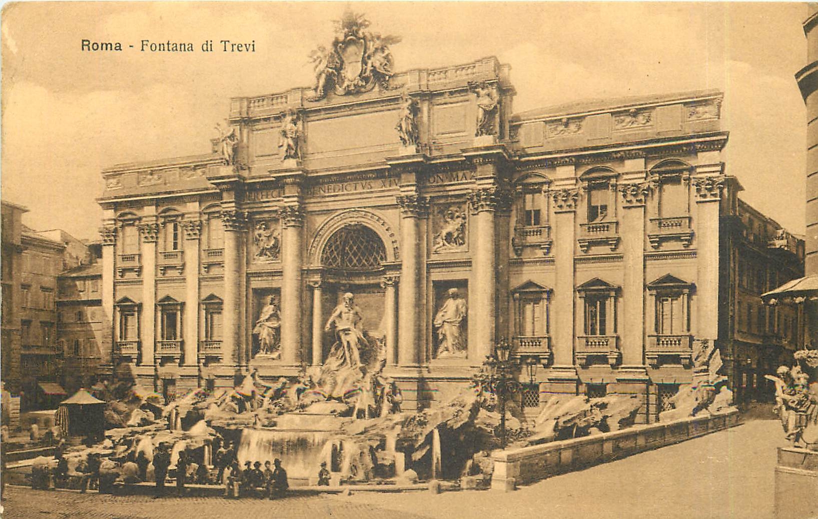 CPA Roma fontana di Trevi 