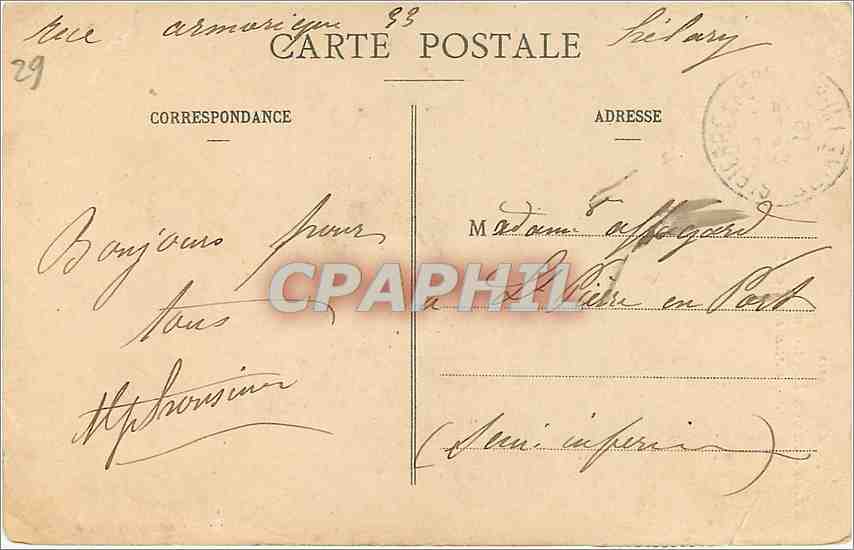 CPA Les Jeunes Bretons vous saluent  — Verso