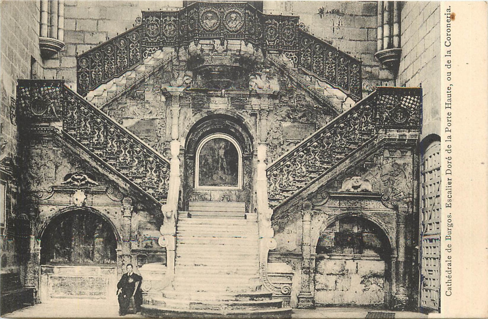 CPA Catherale de Burgos escalier Dore de la porte Haute ou de la Coroner ia 