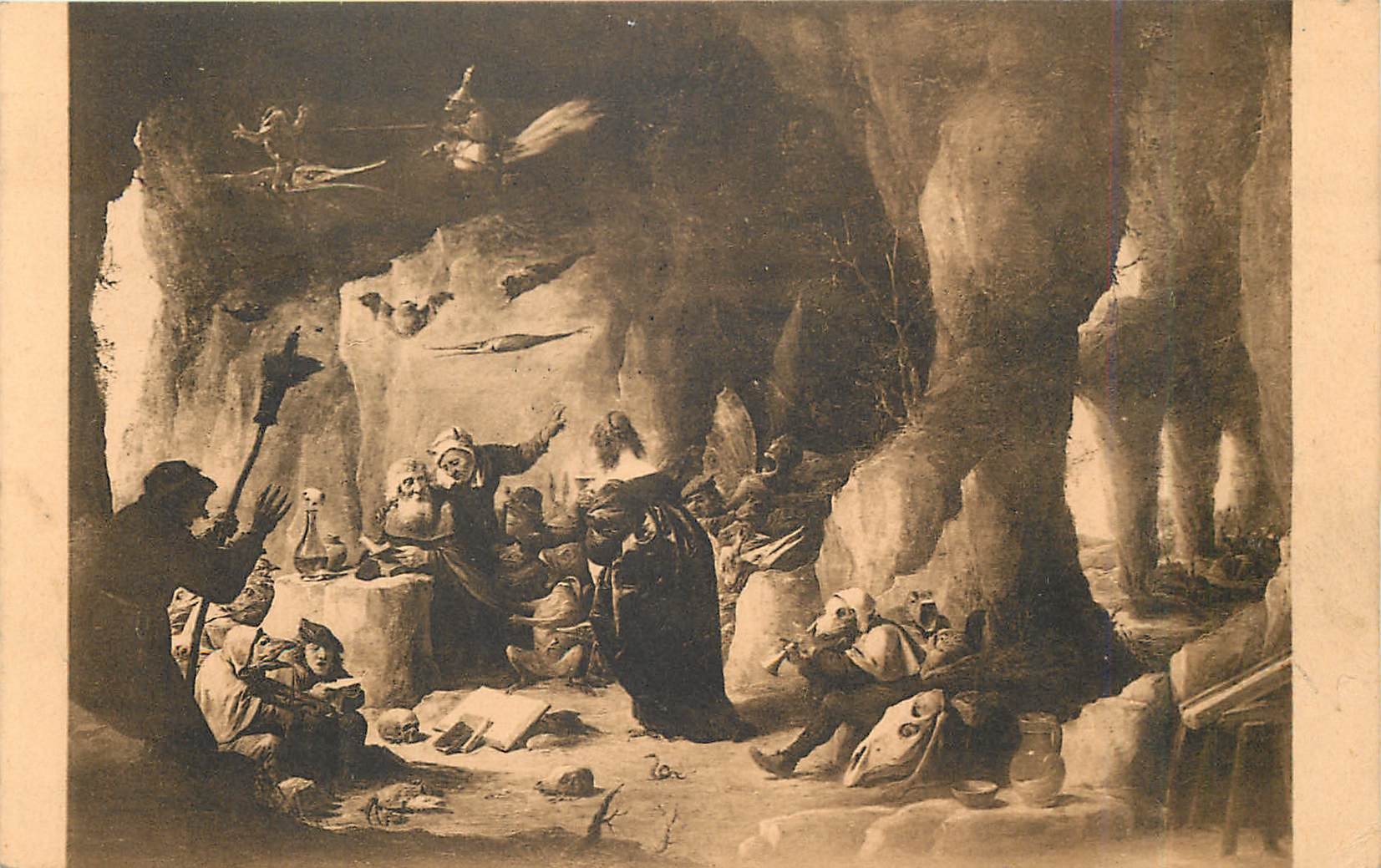 CPA Teniers David le tentation de Saint Antoine Musee de Bruxelles 