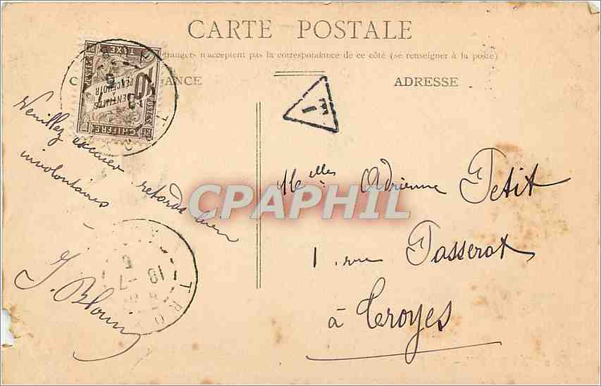 CPA Evreux le jardin public la grotte — Rückseite