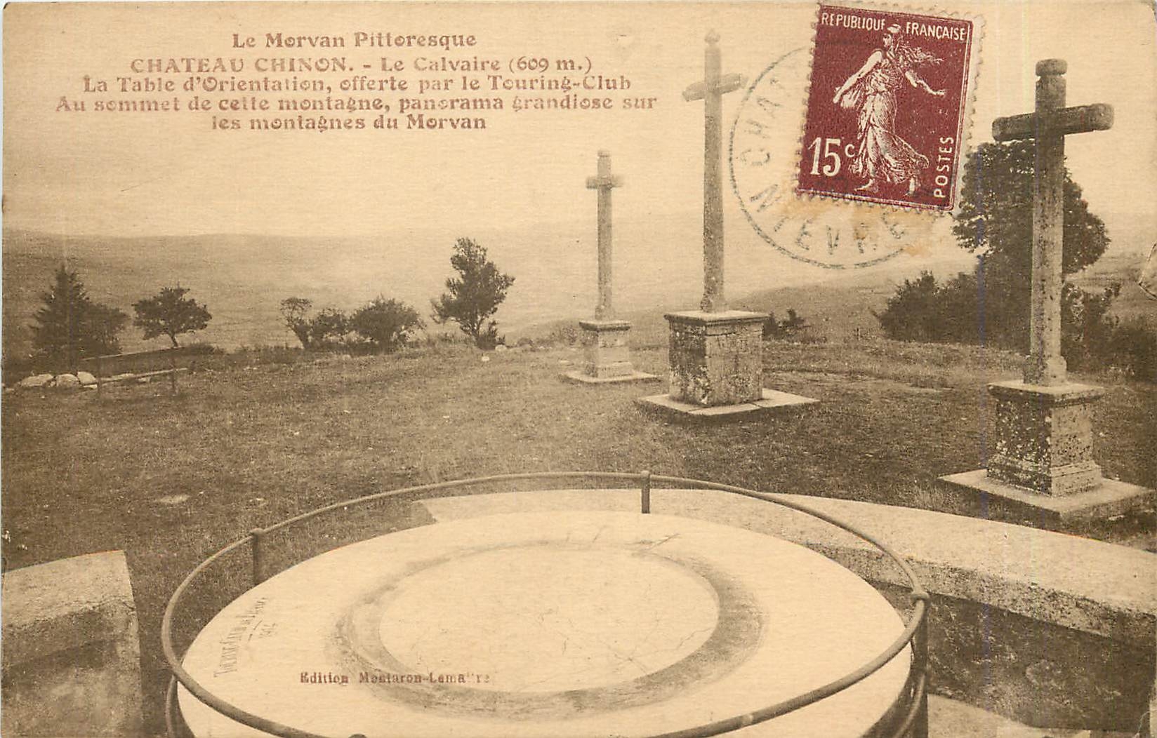 CPA Le Morvan Pittoresque Chateau Chinon le calvaire 