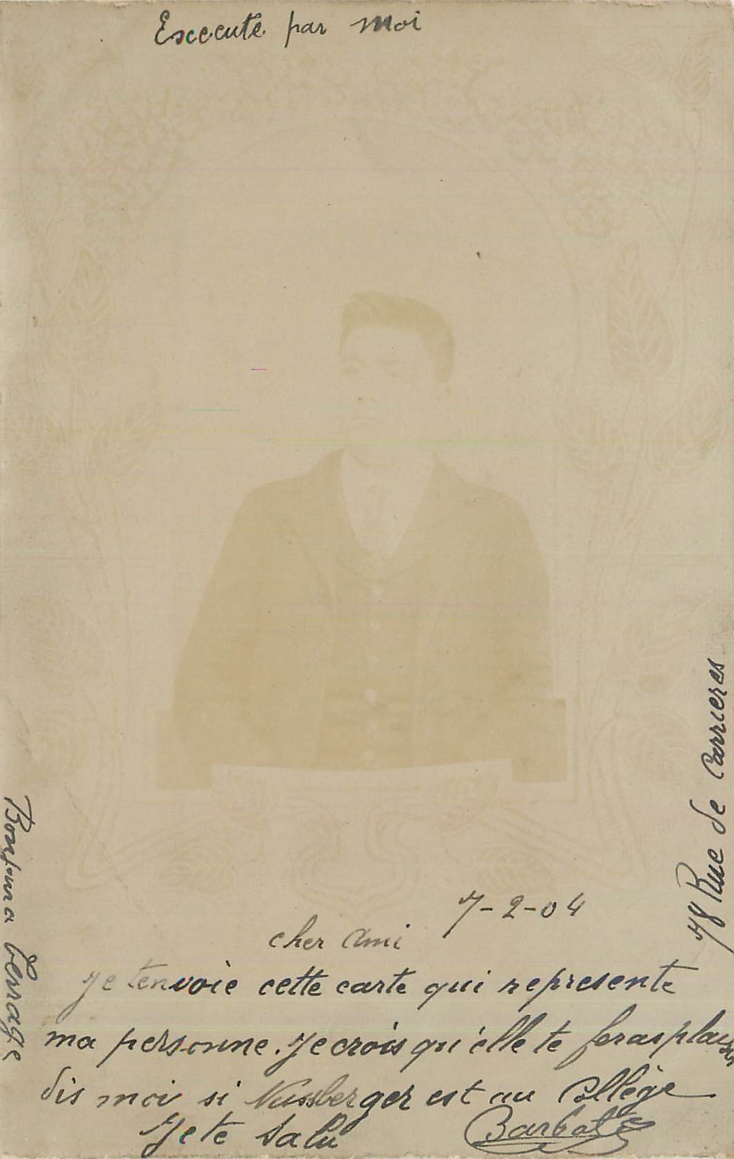 CARTE PHOTO Homme