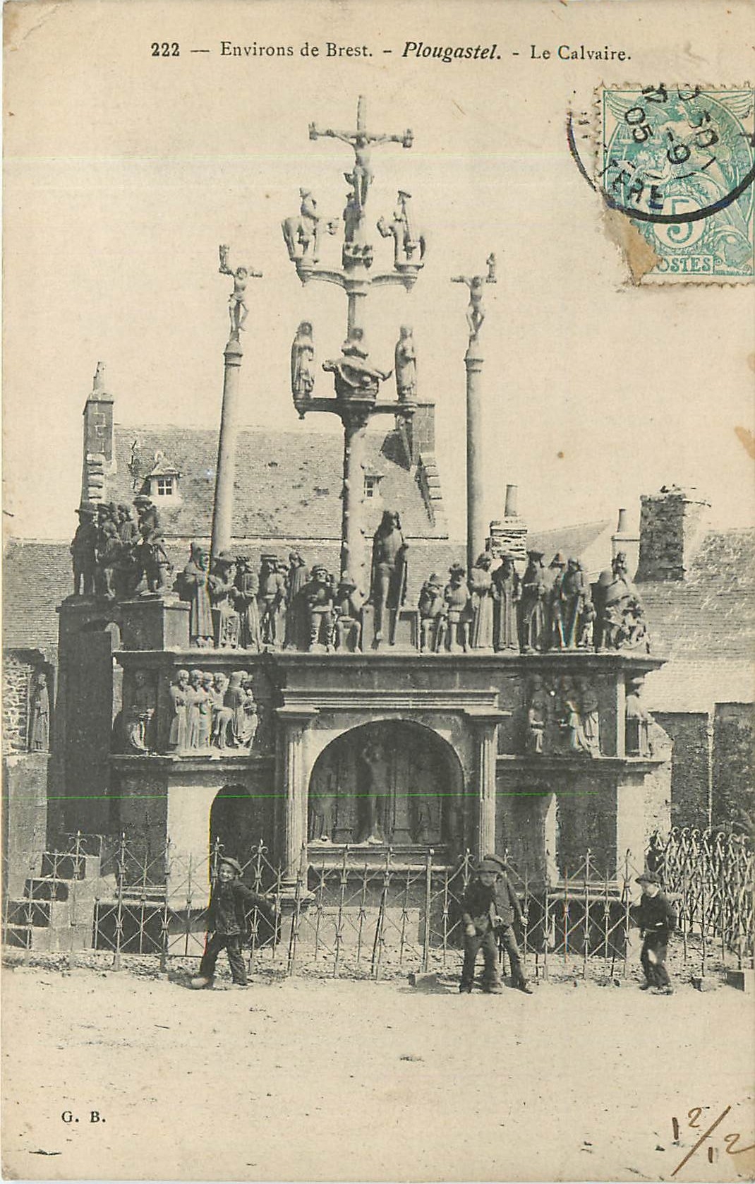 CPA Environs de Brest Plougastel le calvaire 