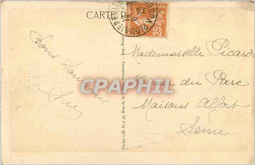 CPA Herival Etang des Tanchottes  — Rückseite