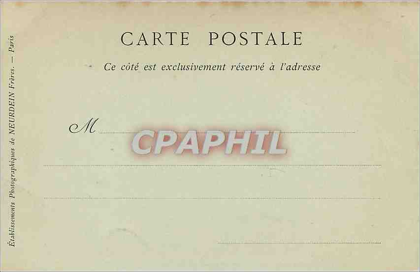 CPA Environs de Vichy Rendez vous de Chasse de Mauimont  — Rückseite