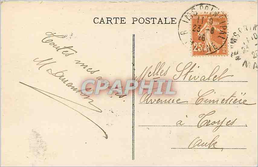 CPA Reims Esplanade Ceres et Bd de la Paiz  — Rückseite