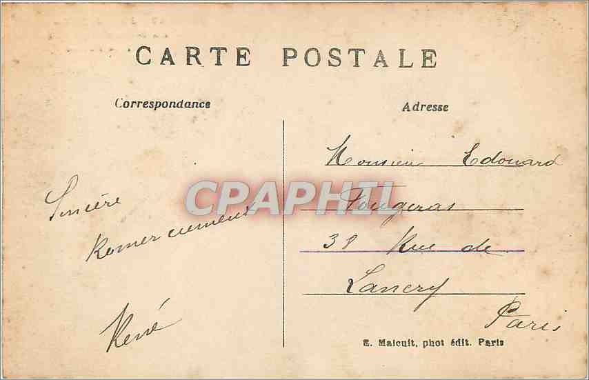 CPA Joinville le pont la Marne et la pointe de l'ile Fanac Barque Bateau — Rückseite