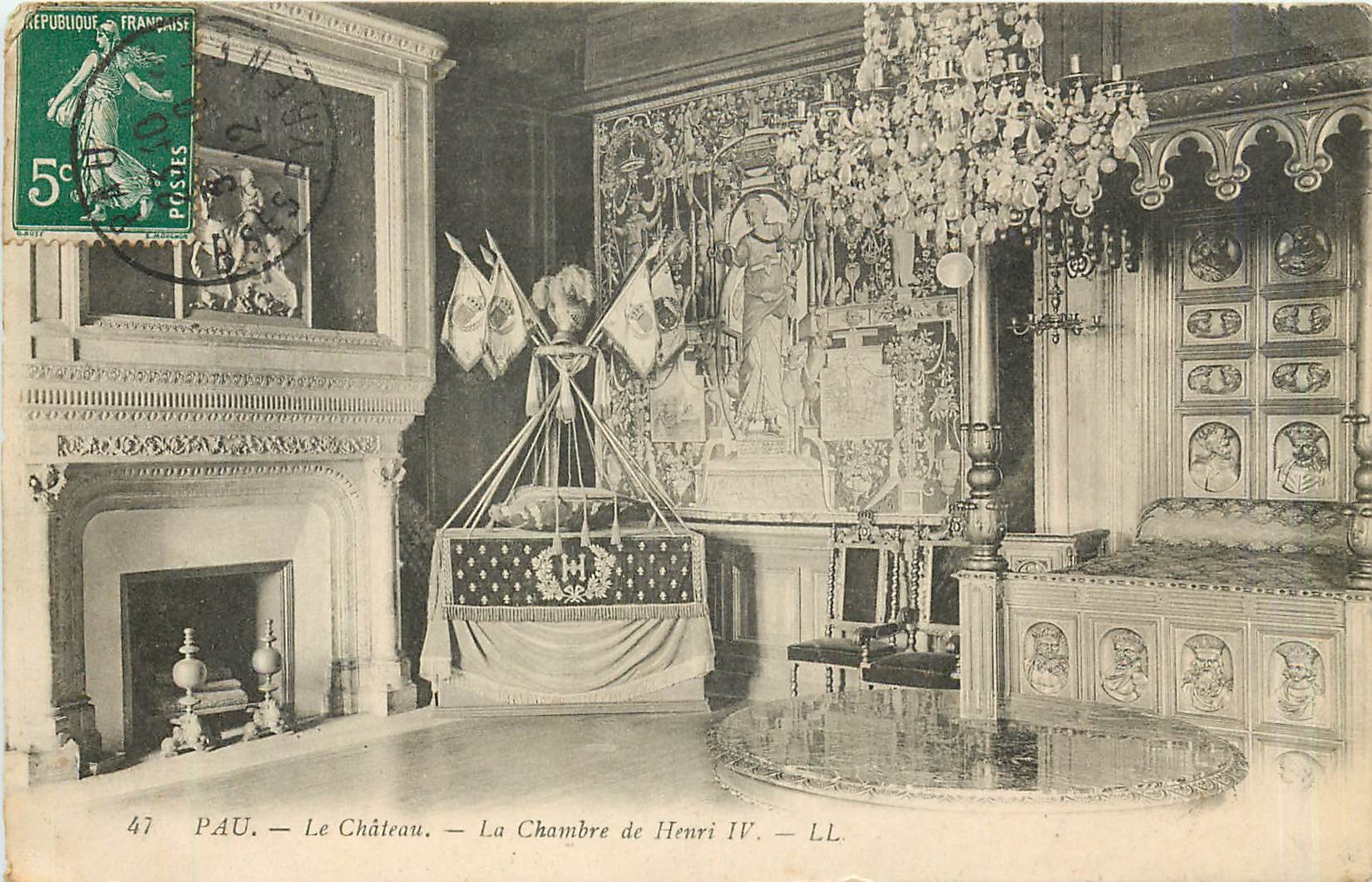 CPA Pau le chateau la chambre de Henri IV 