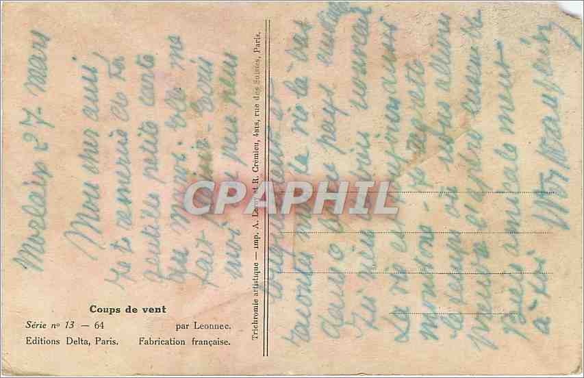 CPA Femme — Rückseite