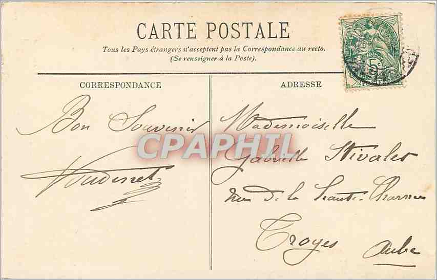 CPA Le Mont Dore Chemin du Capucin Sous bois  — Verso