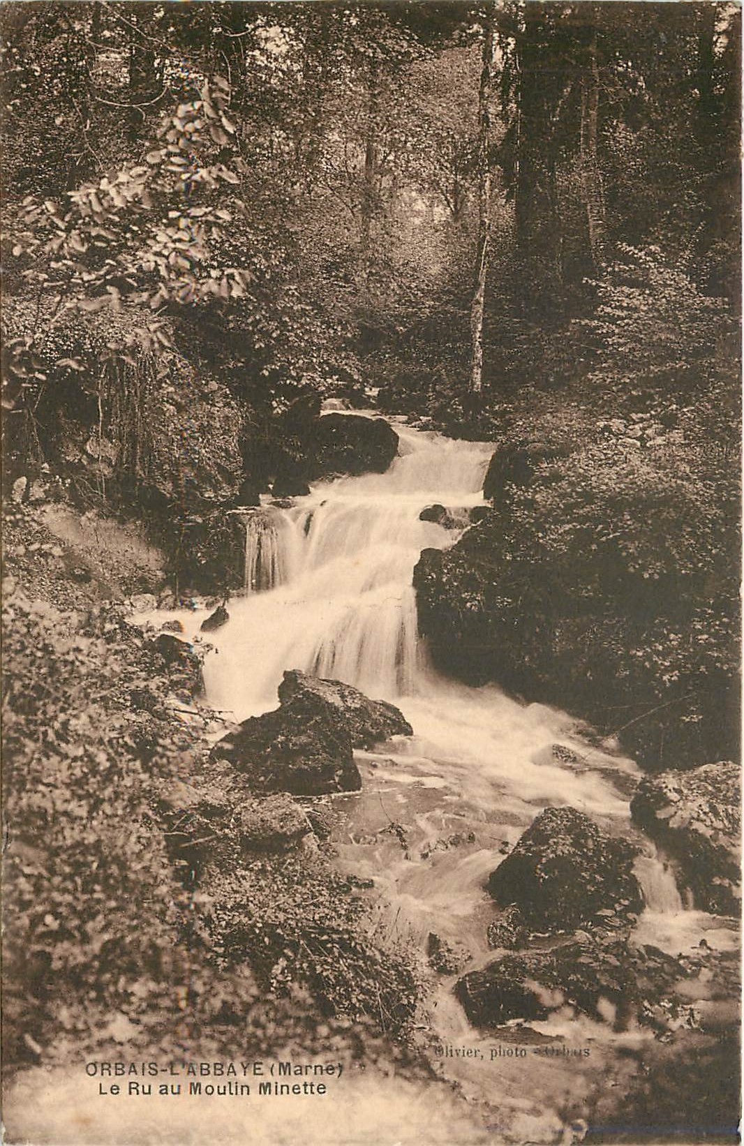 CPA Orbais l'Abbaye Marne le ruau moulin minette 