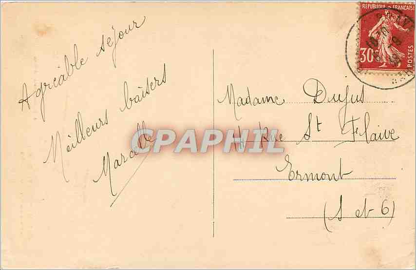 CPA Orbais l'Abbaye Marne le ruau moulin minette  — Back