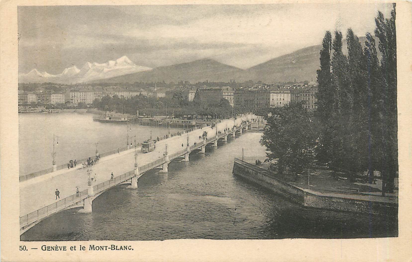 CPA Geneve et le mont Blanc 