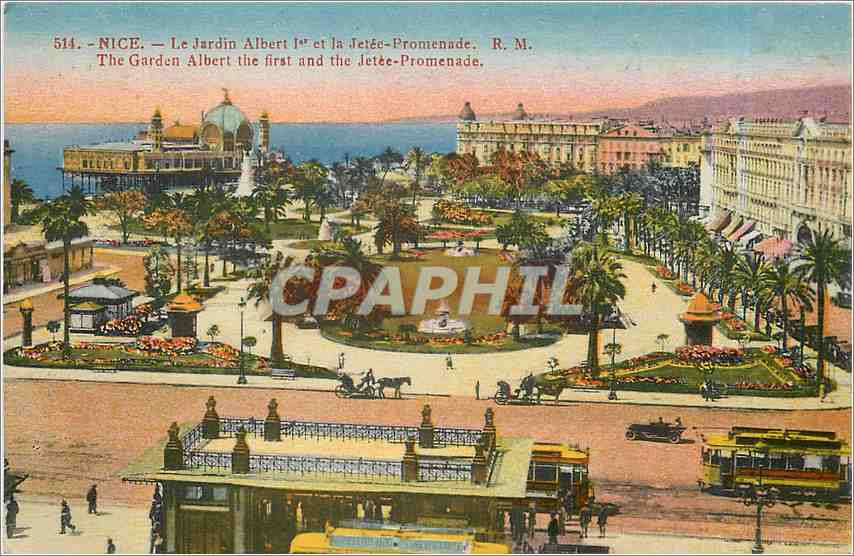 CPA Nice le jardin Albert 1er et la Jetee promenade  Tramway