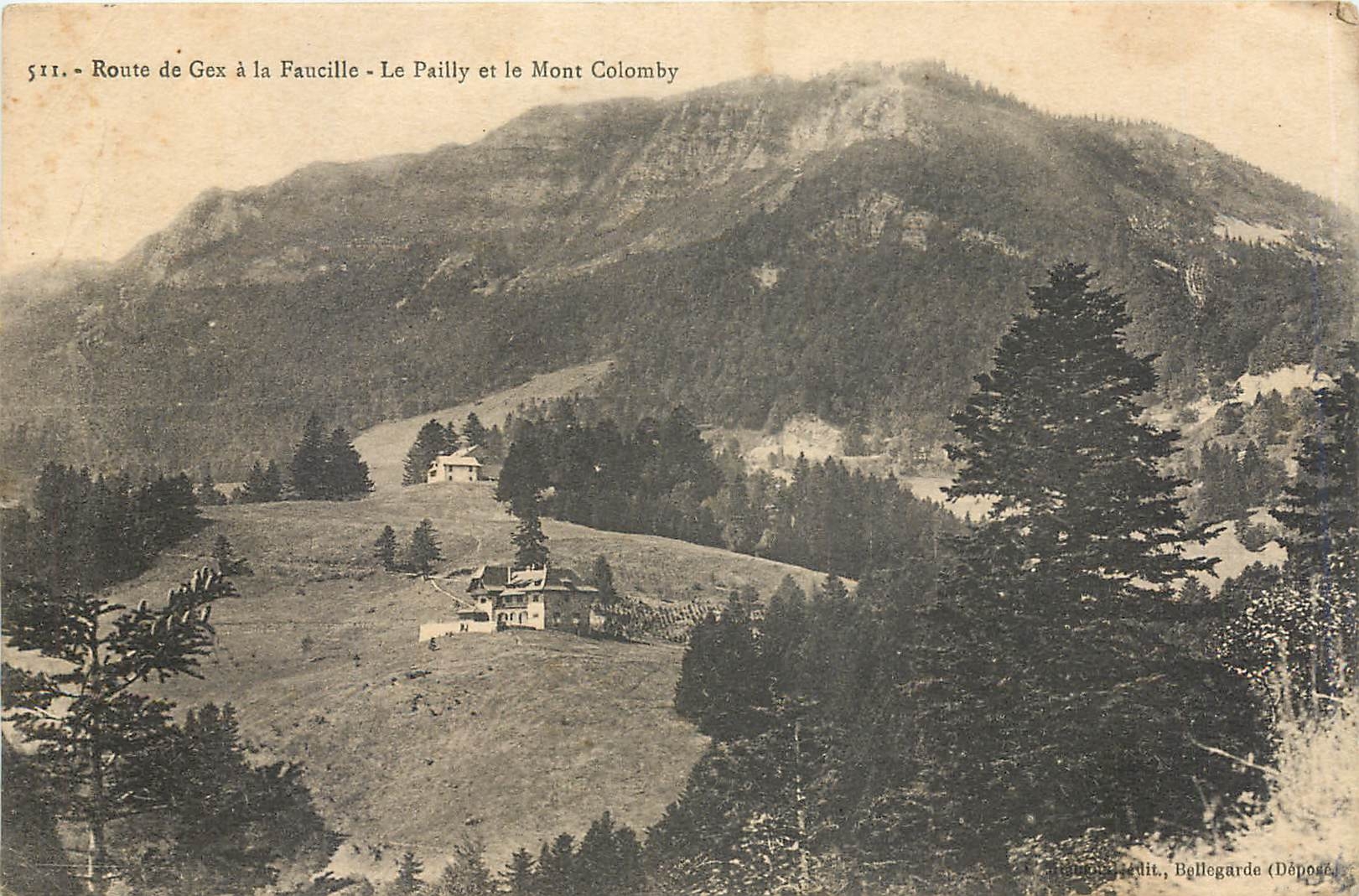 CPA Route de Gex a la Faucille le Pailly et le Mont Colomby 