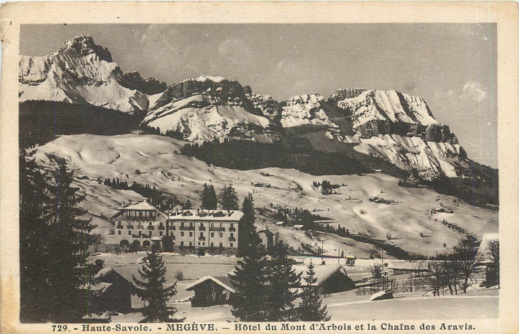 CPA Haute Savoie Megeve Hotel du mont d'Arbois et la Chaine des Aravis 