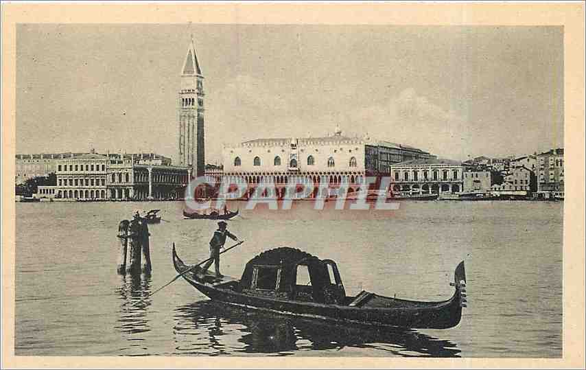 CPA Venezia Pal Ducale a Riva Schiavoni dal mare 