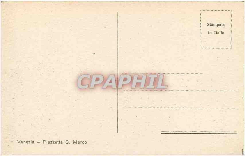 CPA Venezia Piazzetta S Marco  — Rückseite