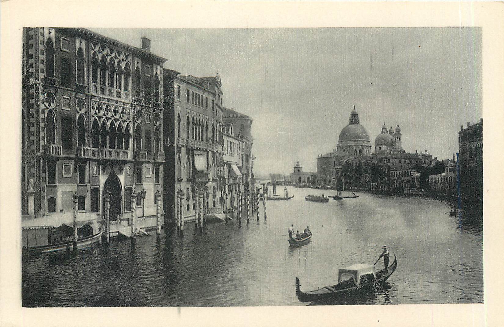 CPA Venezia canal grande Palazzo Franchetti e Chiesa della Salute 