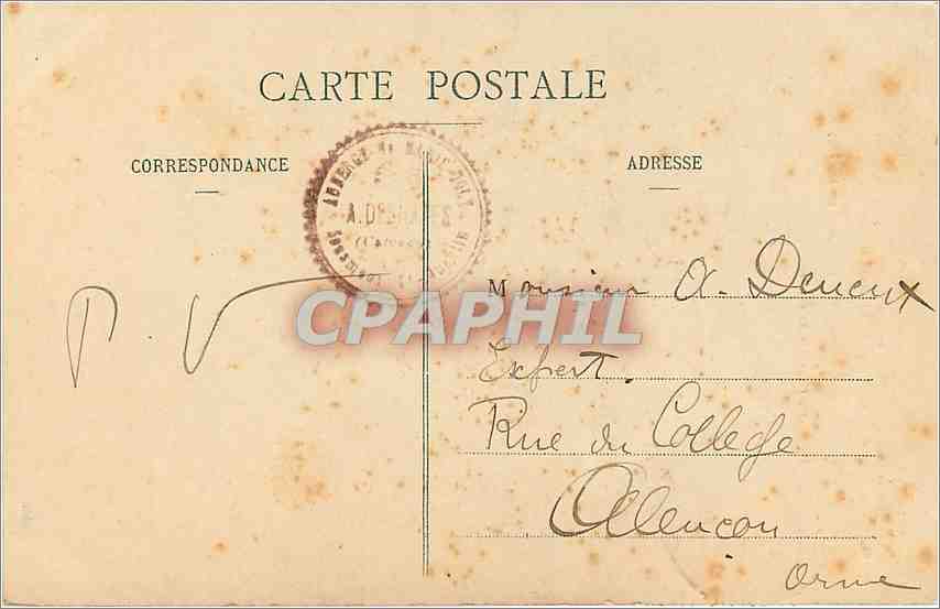 CPA Environs de Falaise Calvados tombeau de Marie Joly — Rückseite