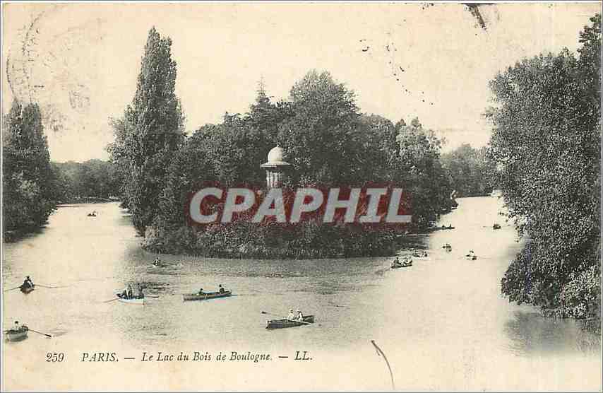 CPA Paris le lac du Bois de Boulogne 