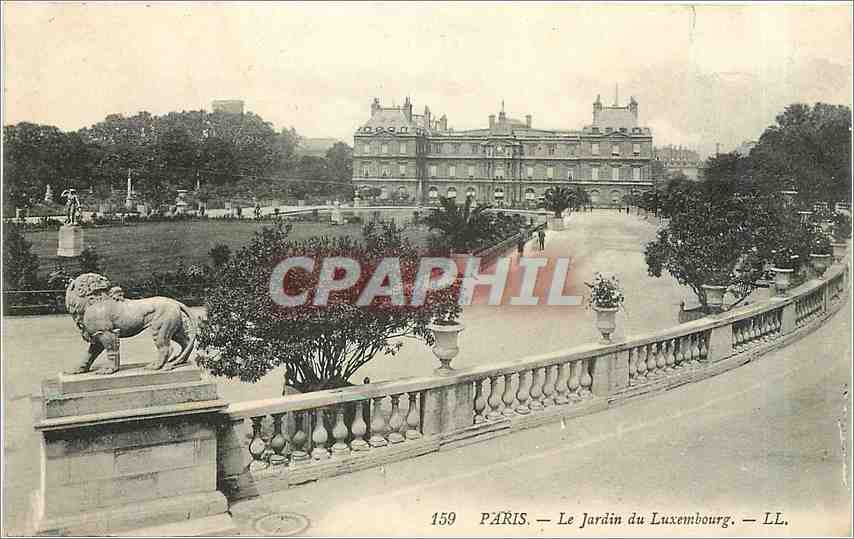 CPA Paris Le Jardin du Luxembourg Lion