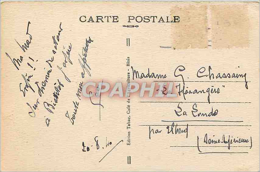 CPA Blois L et C le chateua Mon hist ailes Charles d'Orleans et Louis XII  — Verso