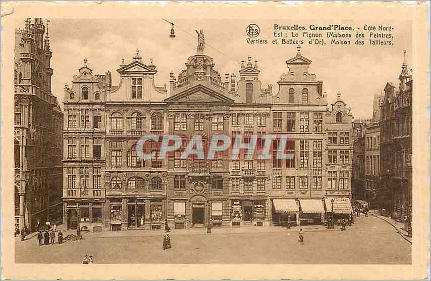 CPA Bruxelles grand place cote nord est le pignon maisons des Peintres Verriers et Batteurs d'Or Mai