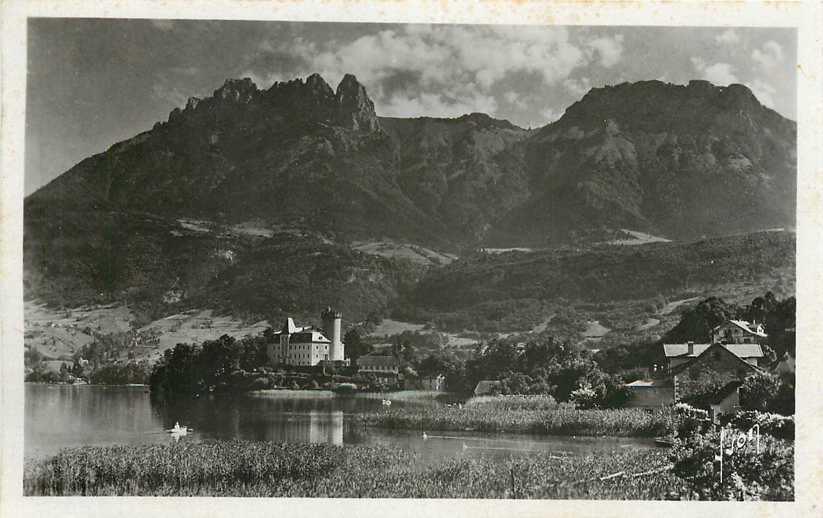 Les dents de Lanfon et le château de Duingt — Annecy (Haute-Savoie) — Éditions d'Art Marrel, Paris