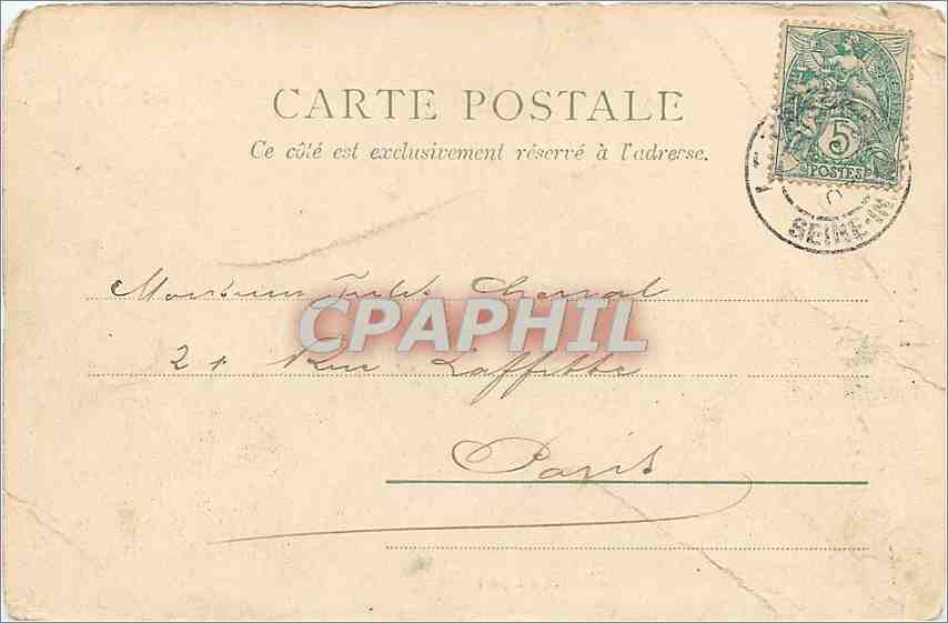 CPA Le Treport l'entree du port  — Rückseite