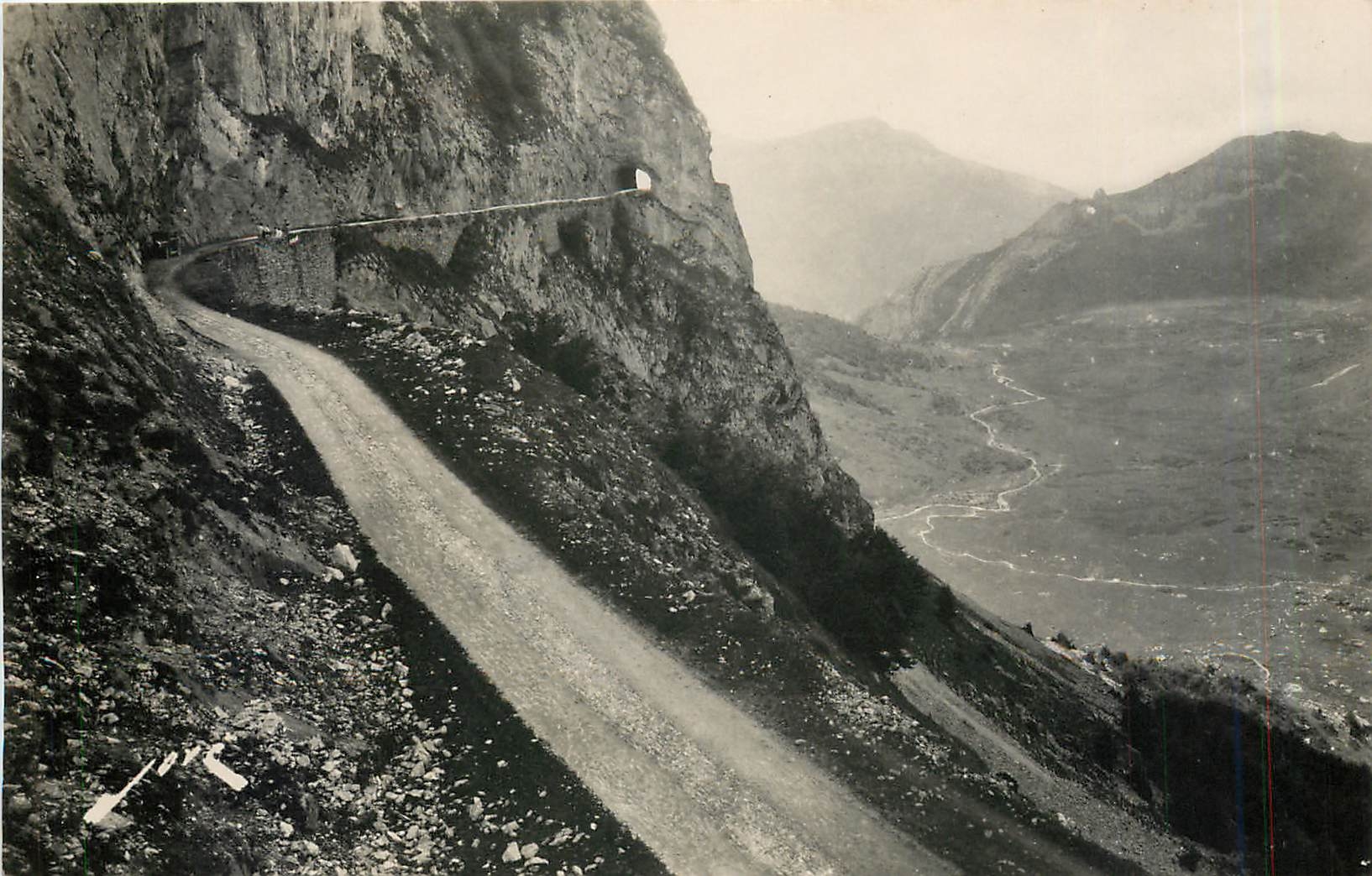 Route of Col d'Aubisque — Tunnel of Rochers d'Azén — Editions JOVE, print number 1038 bis