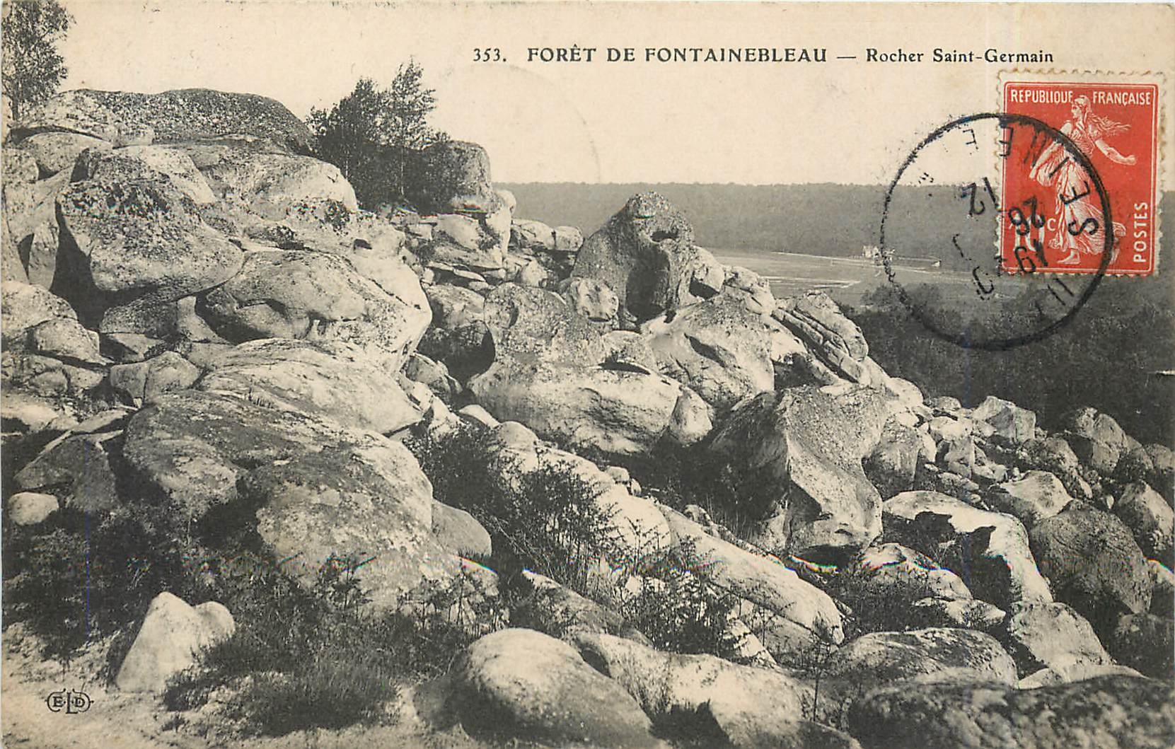Forêt de Fontainebleau — Rocher Saint-Germain — Verlag EID, Nr. 353