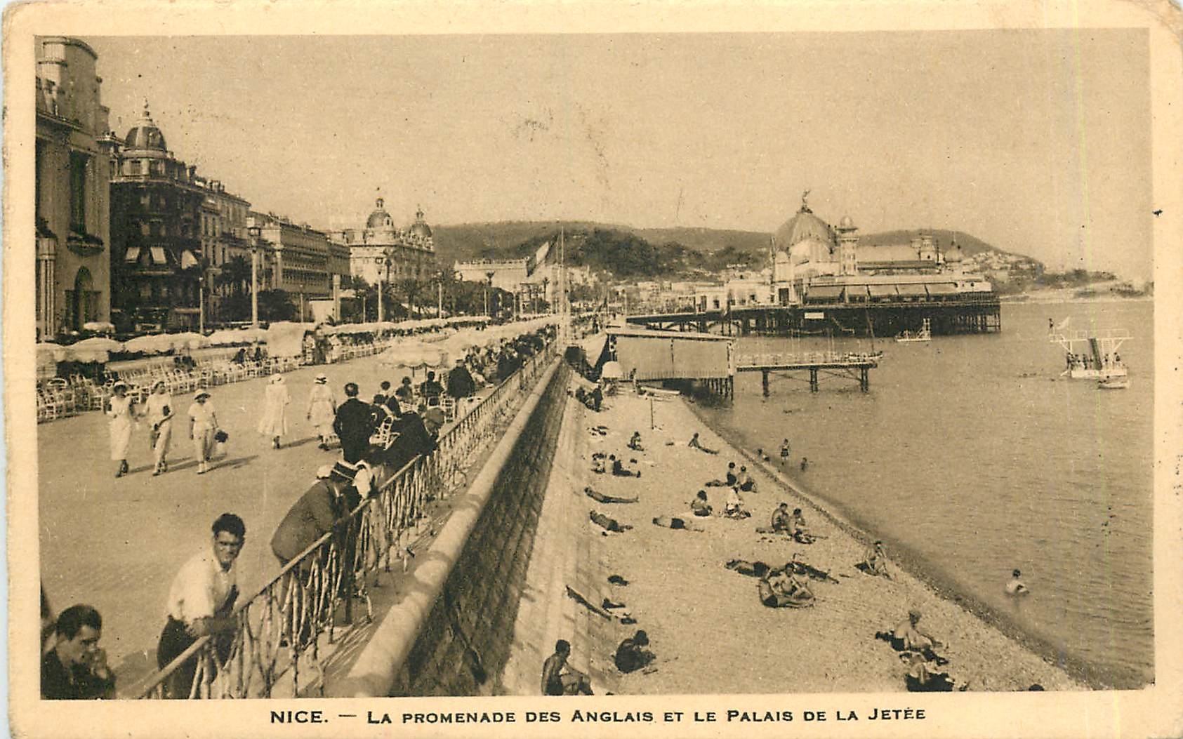 CPA Nice la promenade des anglais et le palais de la jetee 