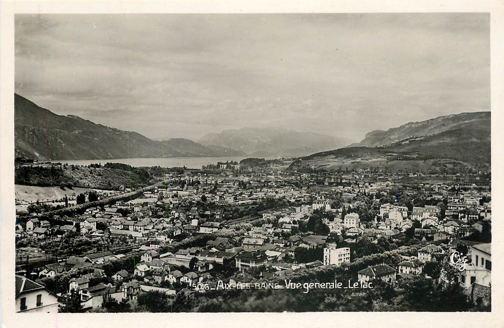 CPM Aix les bains vue generale le lac 