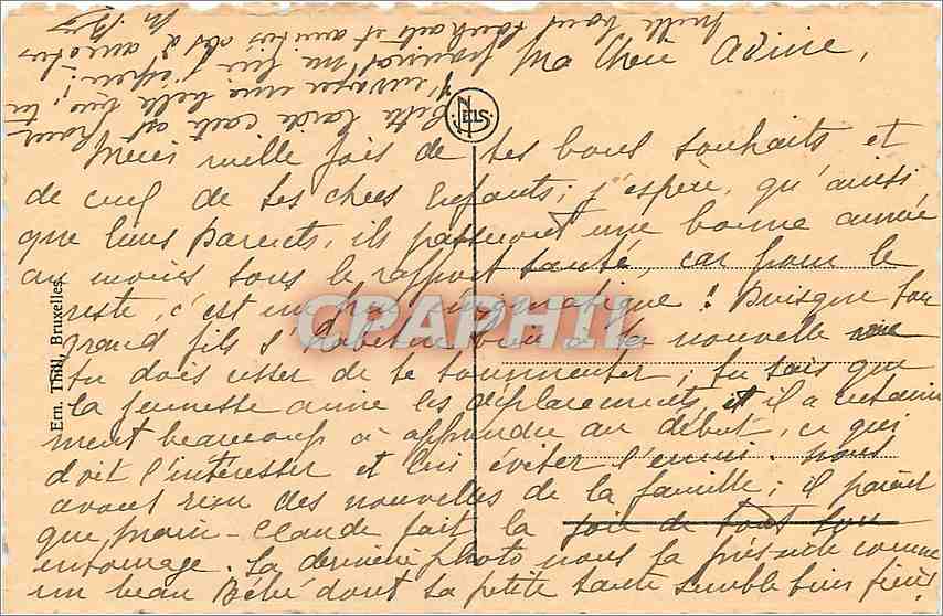 CPA Bruxelles la grand place cote sud est maisons de la Bourse la Colline le Pot d'Etain Moulin a Ve — Rückseite