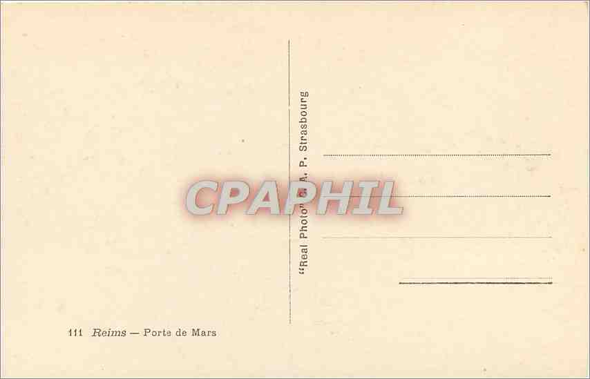 CPA Reims porte de Mars  — Rückseite