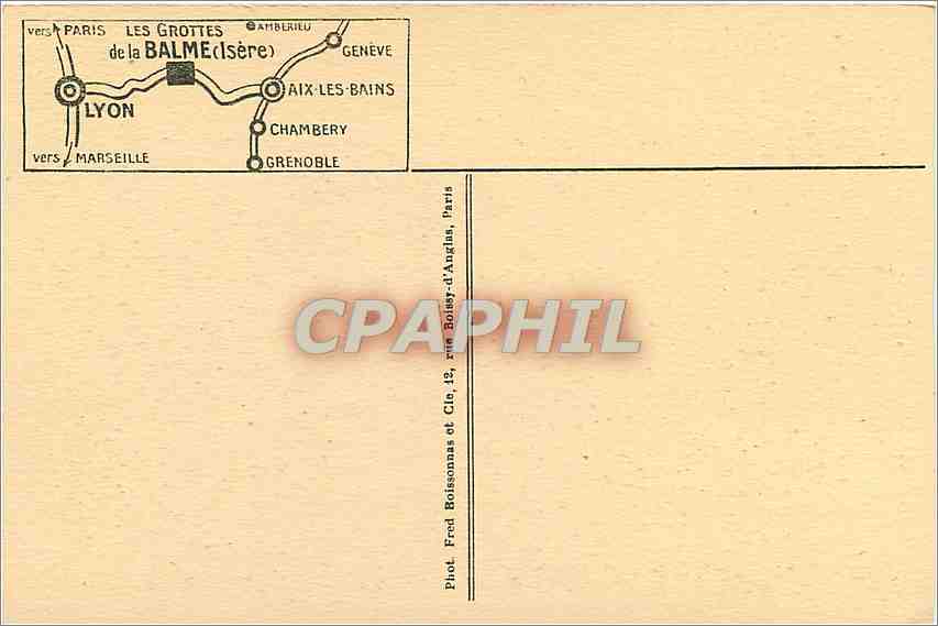 CPA La Merveille du Dauphine les grottes de la Balme Le Labyrinthe  — Rückseite