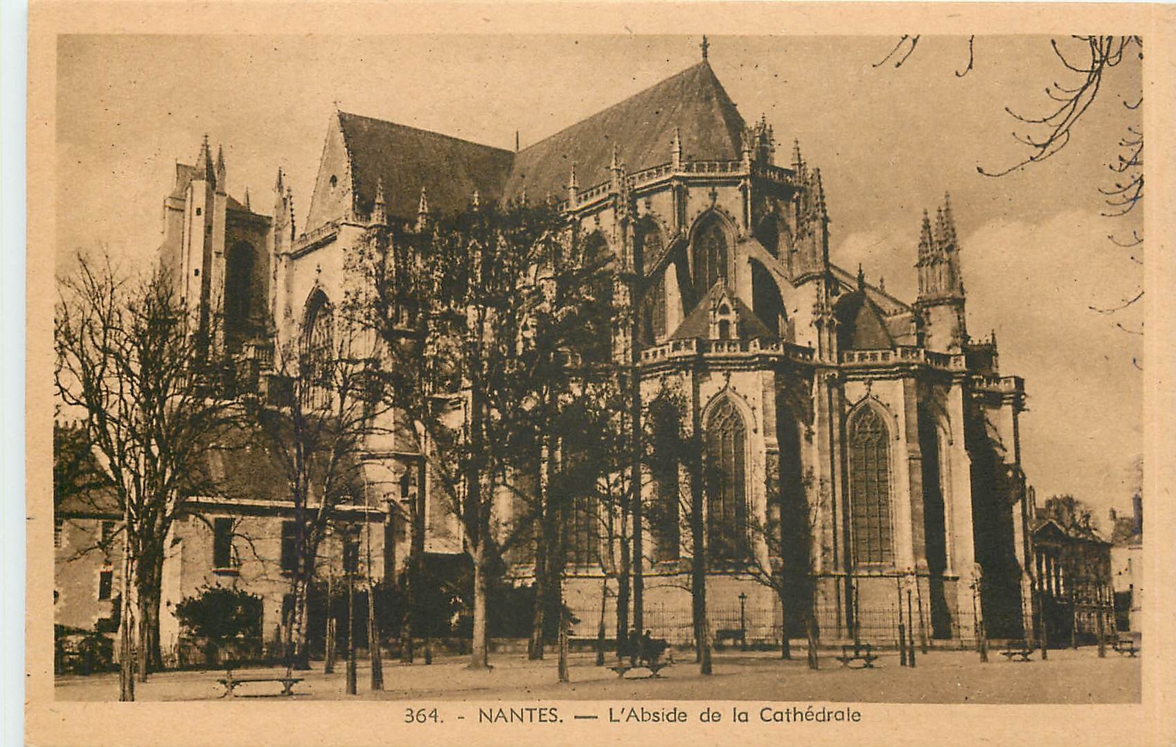 CPA Nantes l'abside de la cathedrale 