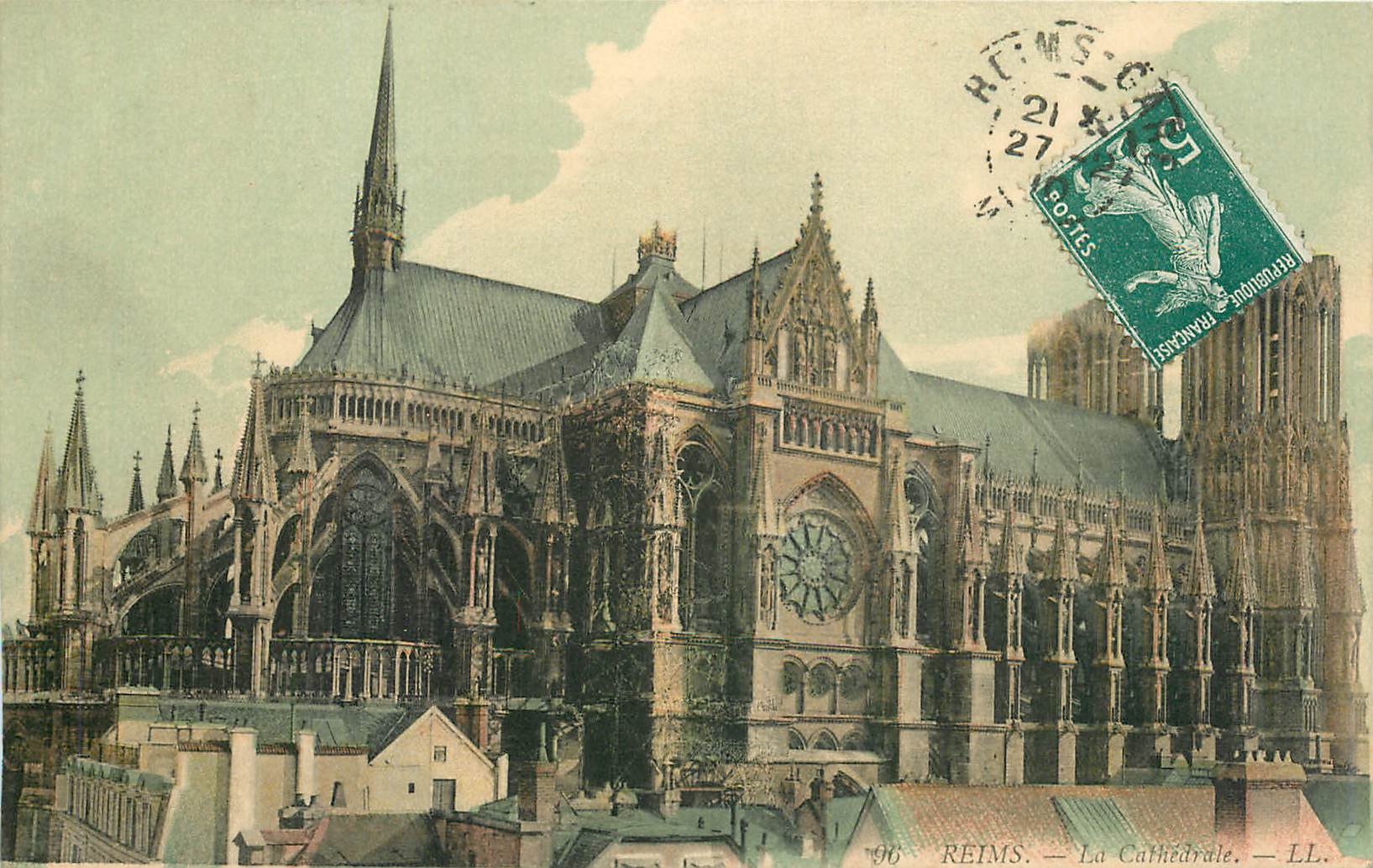CPA Reims la Catehdrale 
