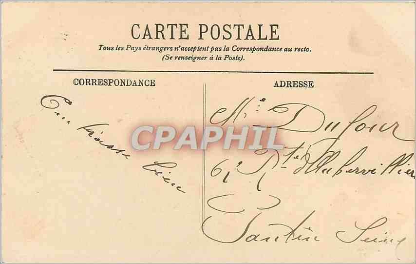 CPA Reims la Catehdrale  — Verso