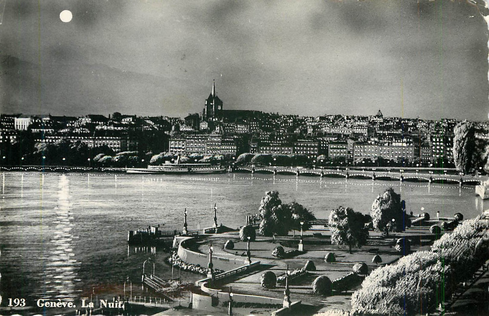 CPM Geneve la nuit 