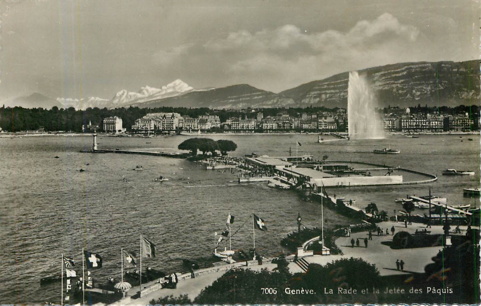 CPM Geneve la rade et la jetee des Paquis 