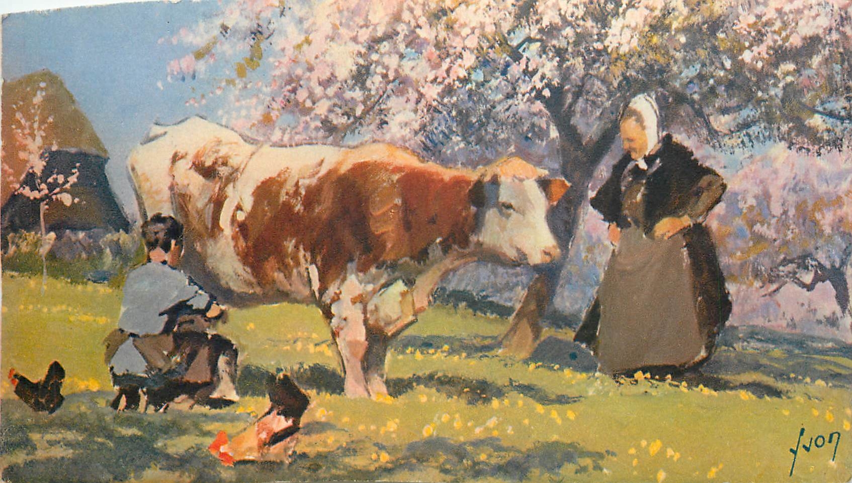 CPA Vache